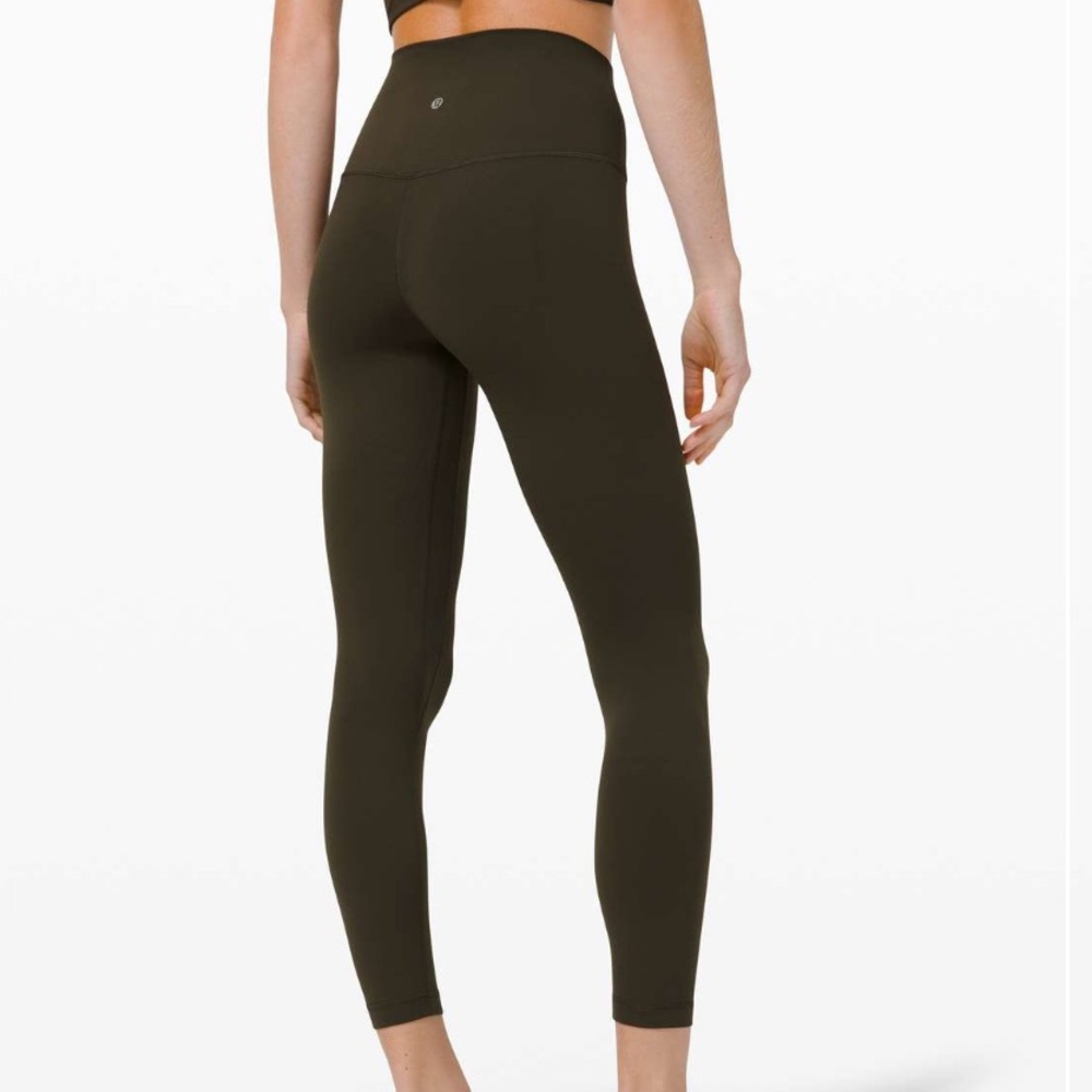 Lululemon Align Pant II 25" Dark Olive size 4 Nulu 7/8 leggings buttery soft